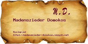Madenszieder Domokos névjegykártya